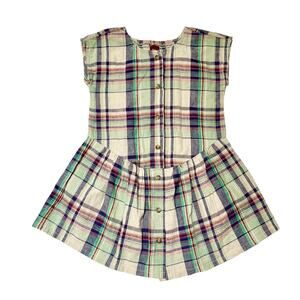 Tea Collection Daniela Linen Blend Buttoned Dress Size 4